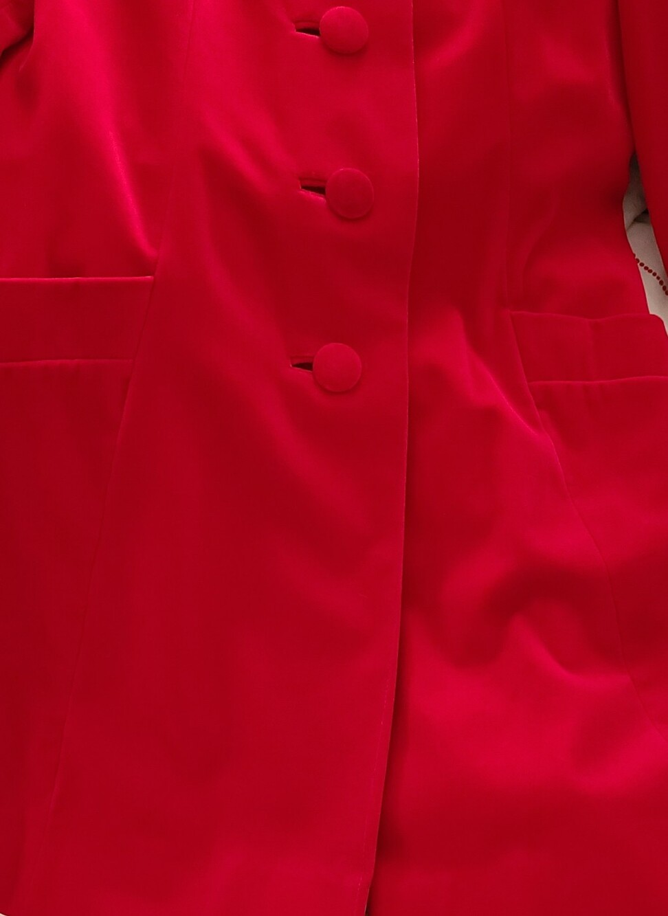 SURREY CLASSICS Classic Women's Red Button-Front Coat - Picture 3 of 7